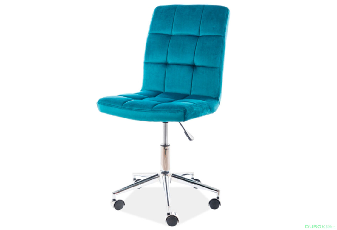Otočné kreslo Q-020 Velvet, tyrkysový Bluvel 85