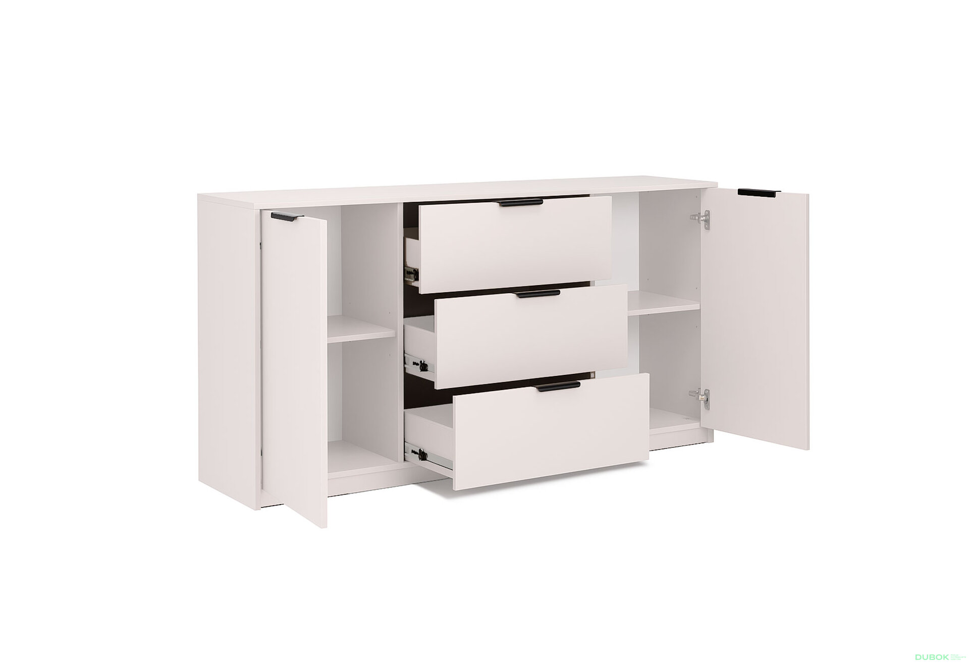 Fotografia 4 - Komoda Roma Color 2 dvere 3 šírky 1,6 m kašmírový lesk