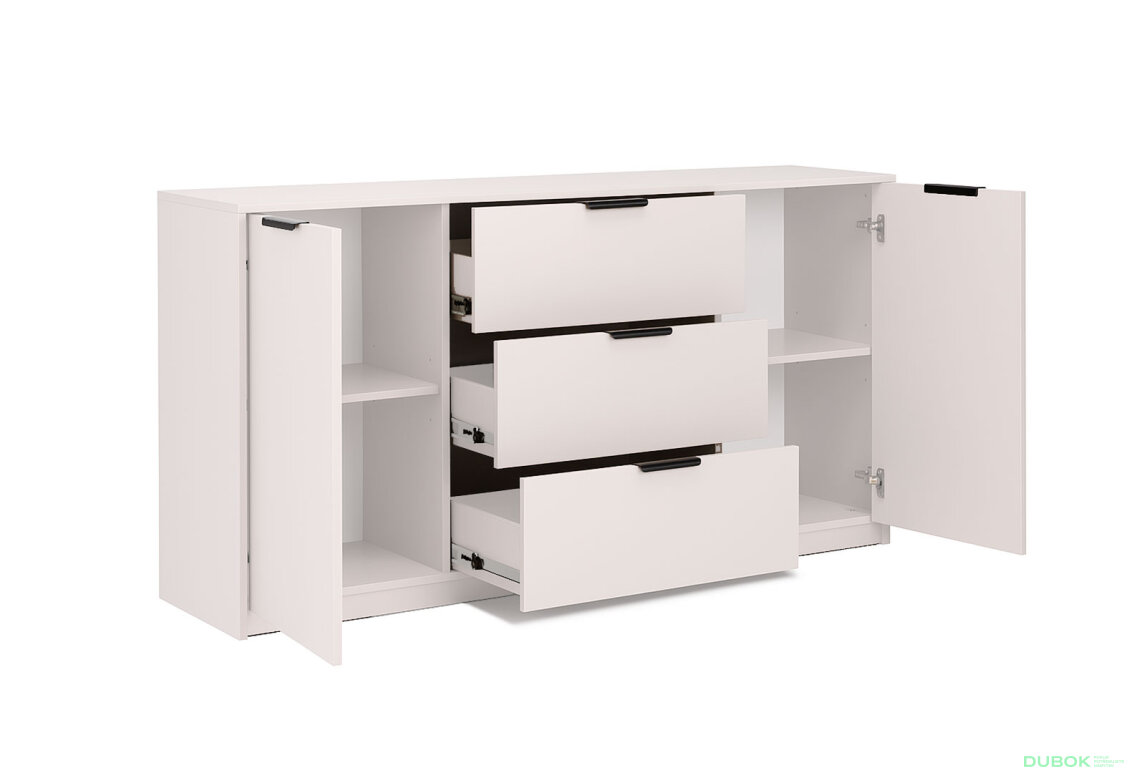 Fotografia 4 - Komoda Roma Color 2 dvere 3 šírky 1,6 m kašmírový lesk