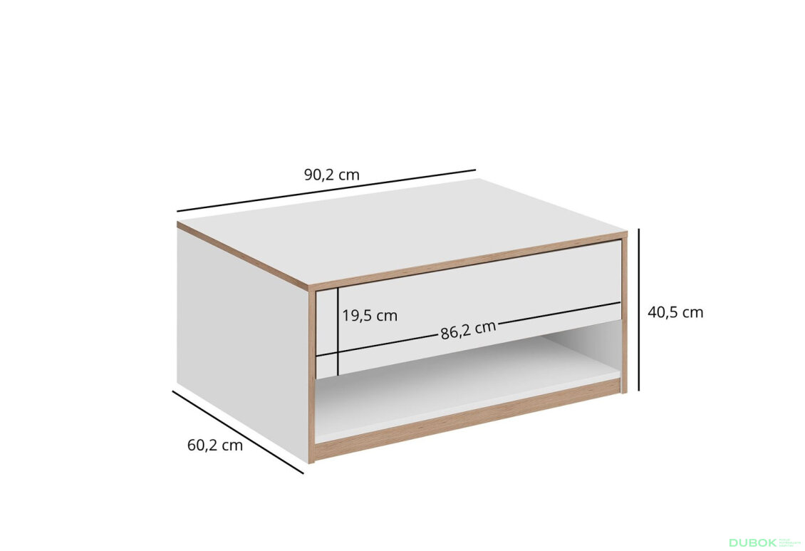 Fotografia 6 - Konferenčný stolík 1s/90 biely Complex