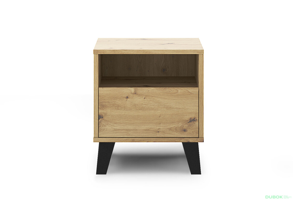 Nočný stolík Borg 1s dub artisan
