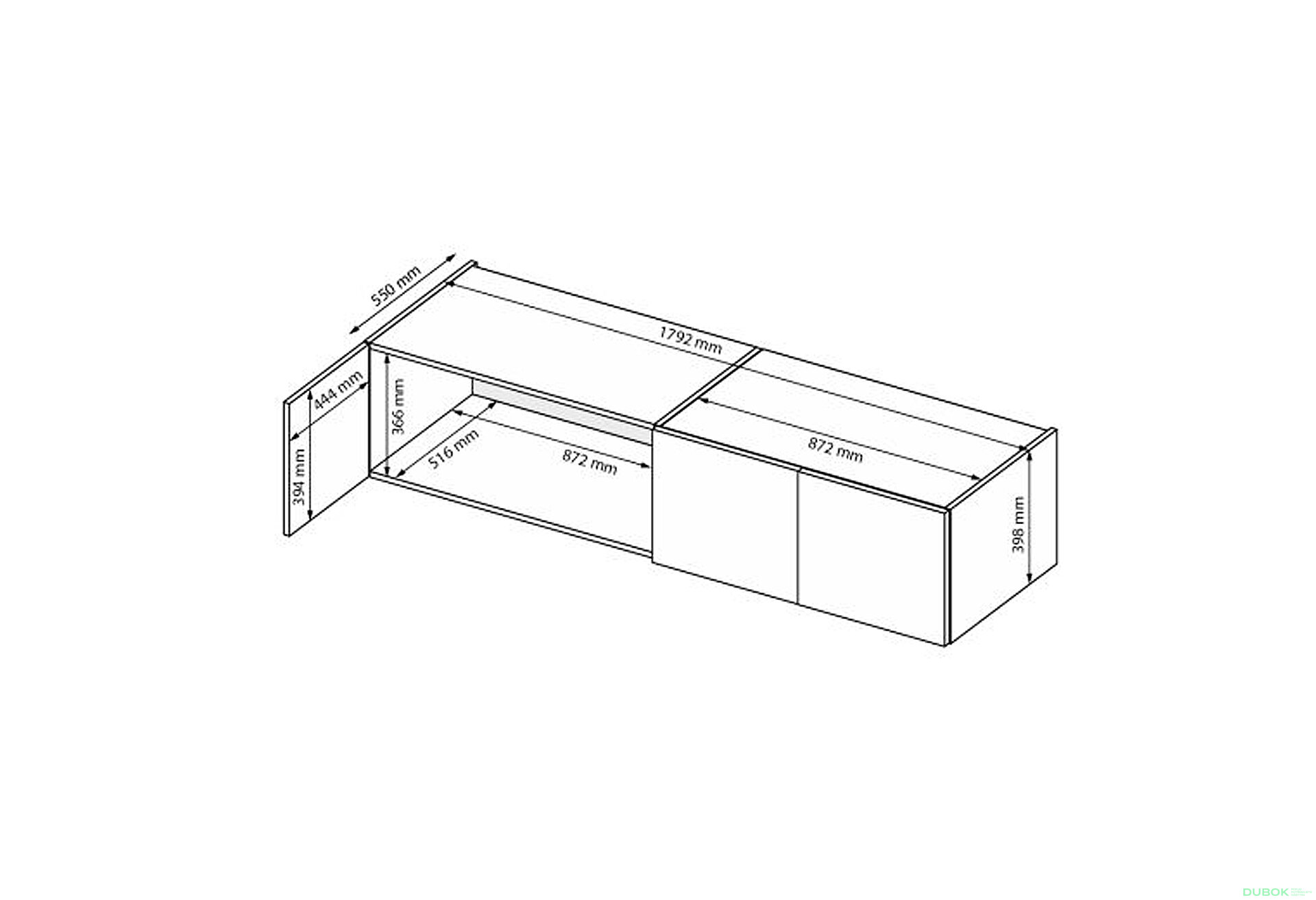 Fotografia 3 - Nadstavec 4D so zrkadlom, biely lesk Mila