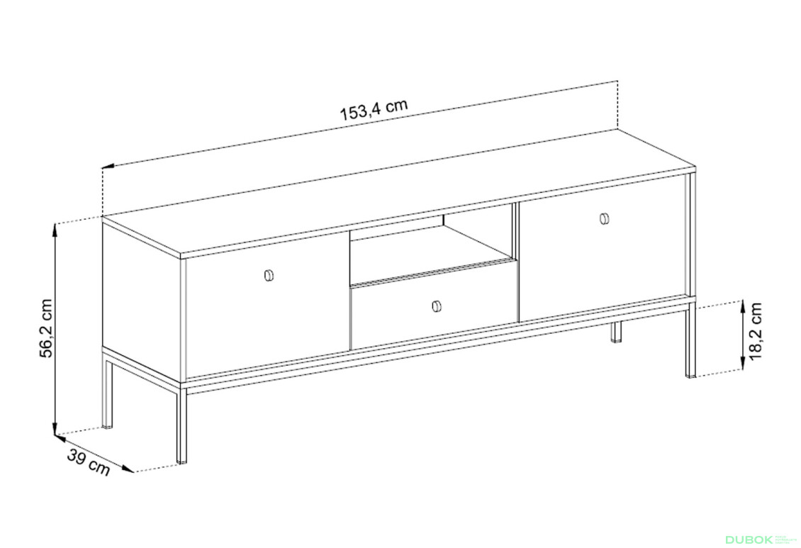 Fotografia 7 - TV stolík MRTV154 Mono pieskovo béž