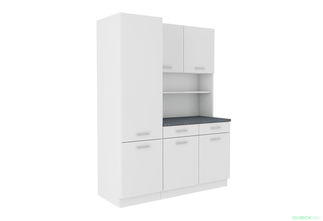 Fotografia 4 - Modulárna kuchyňa Maria Biely laminát / pracovná doska Granit