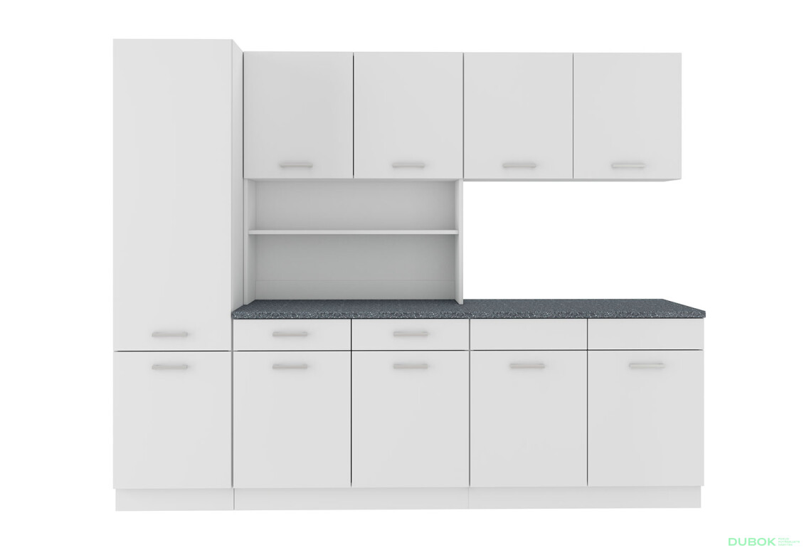 Fotografia 3 - Modulárna kuchyňa Maria Biely laminát / pracovná doska Granit