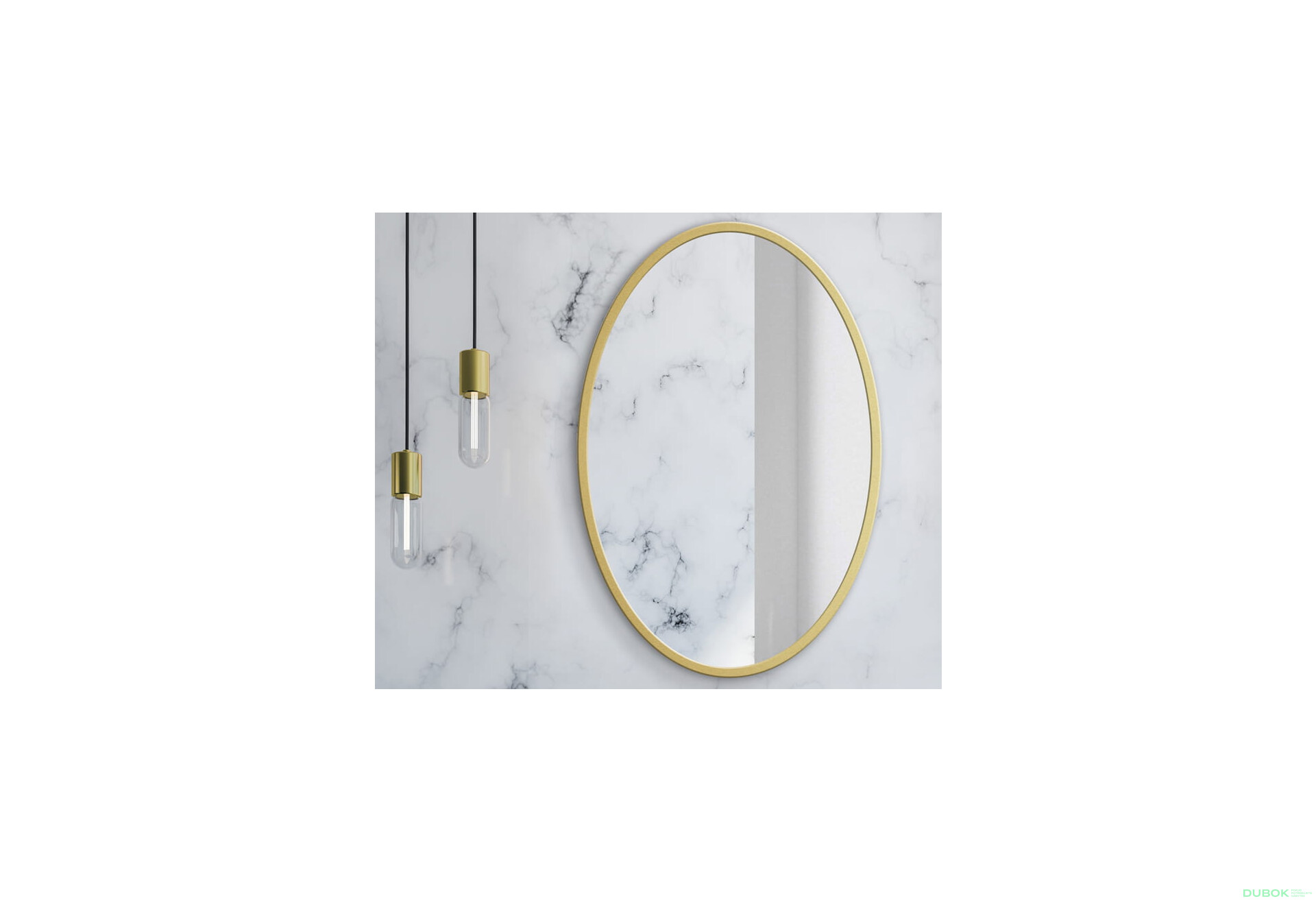 Lustro 80cm złota rama - Fotografia 5 Fotografia 5 - Lustro 80cm złota rama
