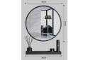 Lustro z półką 70cm czarne - Fotografia 4 Fotografia 4 - Lustro z półką 70cm czarne