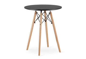 Stół TODI Okrągły 60cm - czarny