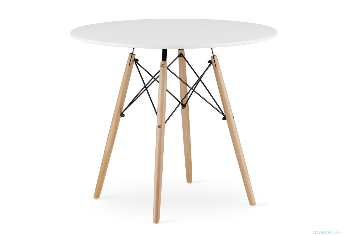 Stół TODI Okrągły 90cm - biały