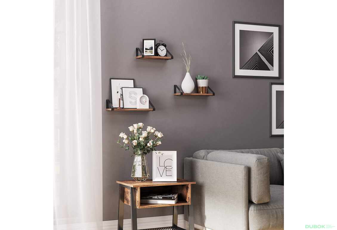 Zestaw 3 Półek Wiszących - LWS33BX - Fotografia 7 Fotografia 7 - Zestaw 3 Półek Wiszących - LWS33BX