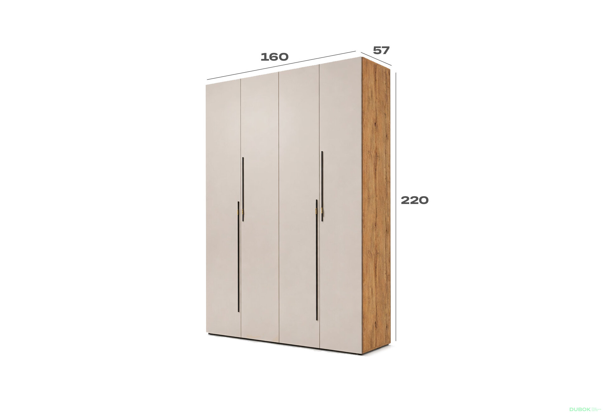 Fotografia 3 - Skriňa 4D 160 cm dub appalačský / kašmír Space