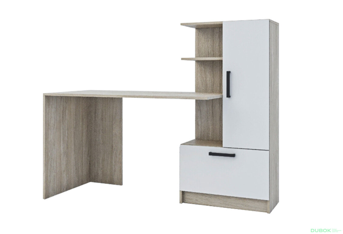 Počítačový stôl Standard, urban oyster / nymfea alba, pravá montáž