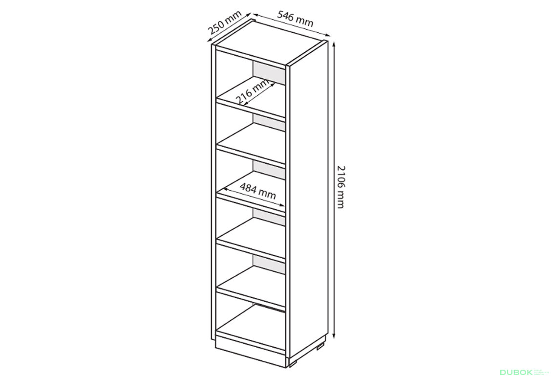 Fotografia 3 - Rohový otvorený regál ku skrini biely lesk Family