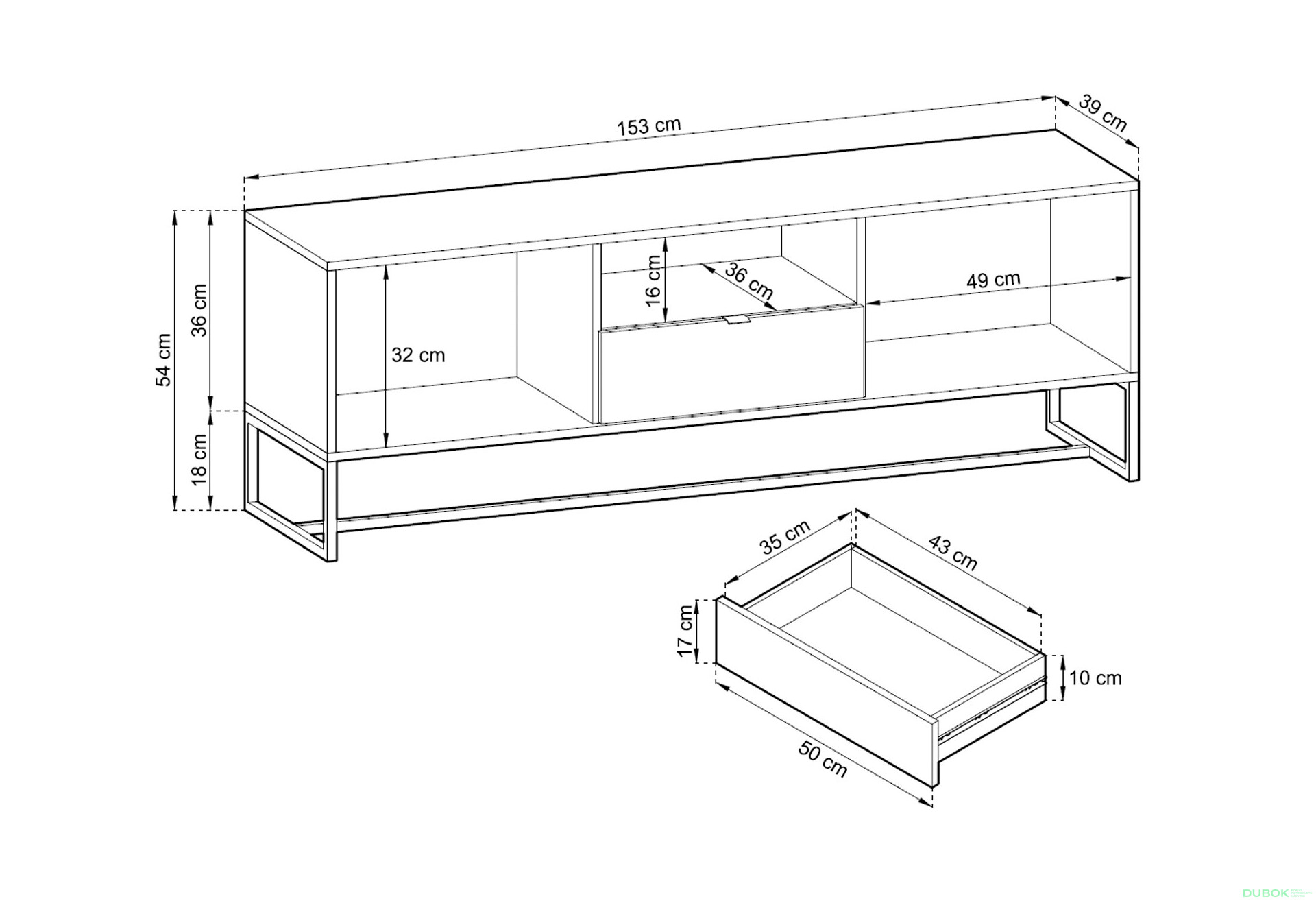 Fotografia 9 - TV stolík ARTV153 dub artisan Amber