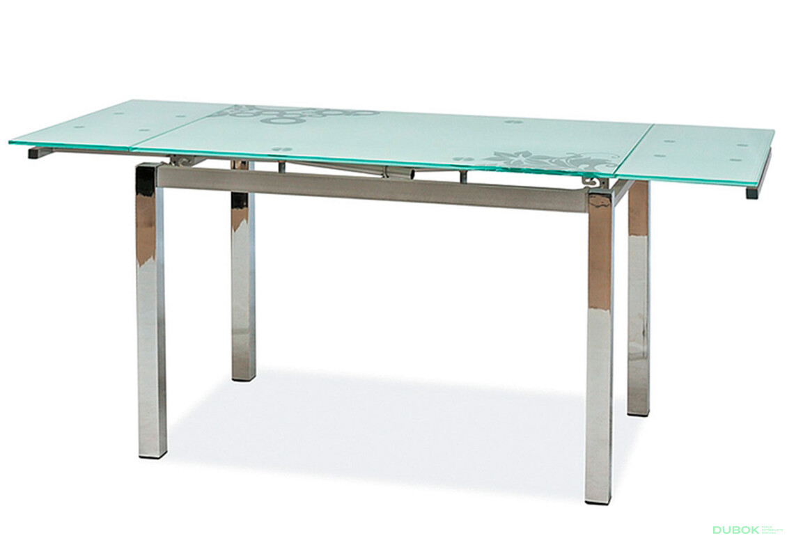 Stôl GD-017 110(170)x74 biely / chróm