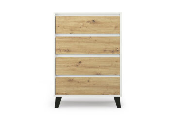 Komoda Borg 4s/70 biela / dub artisan