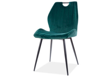 Stolička Arco Velvet zelený Bluvel 78, matná čierna kov