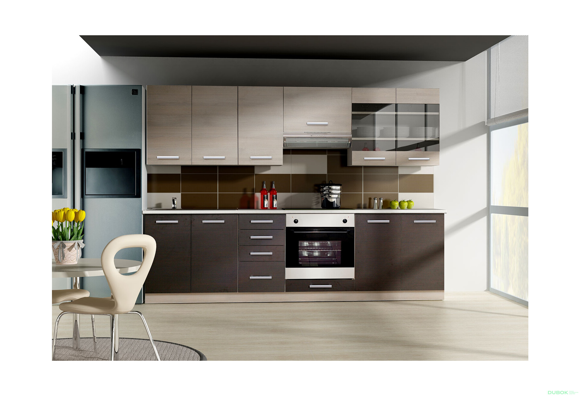 Fotografia 3 - Modulárna kuchyňa Chamonix dub ferrara / tmavé legno