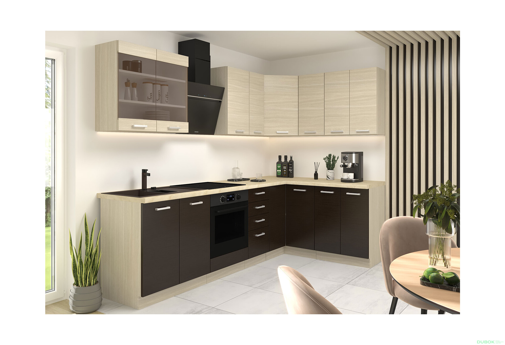 Fotografia 5 - Modulárna kuchyňa Chamonix dub ferrara / tmavé legno