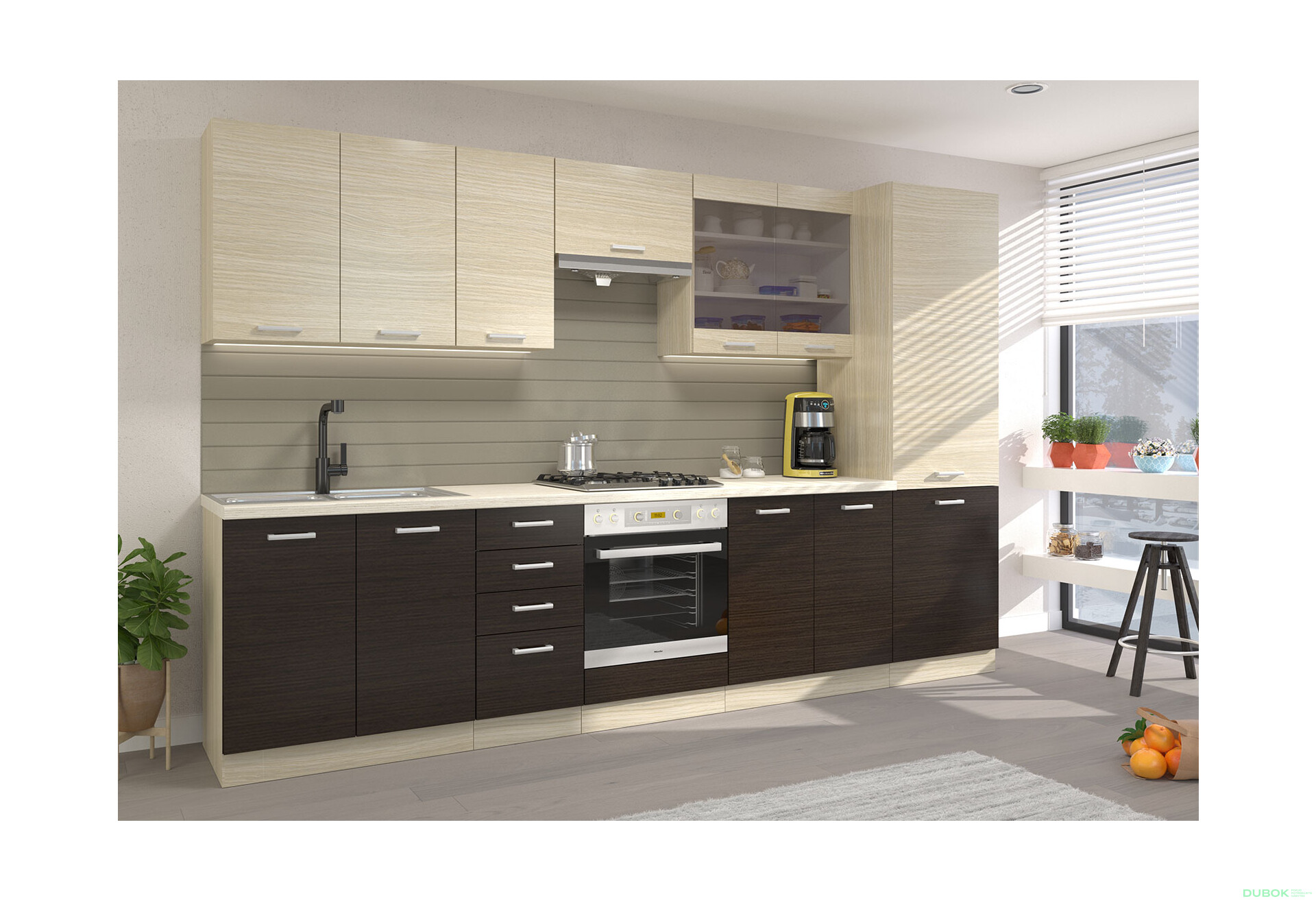 Fotografia 2 - Modulárna kuchyňa Chamonix dub ferrara / tmavé legno