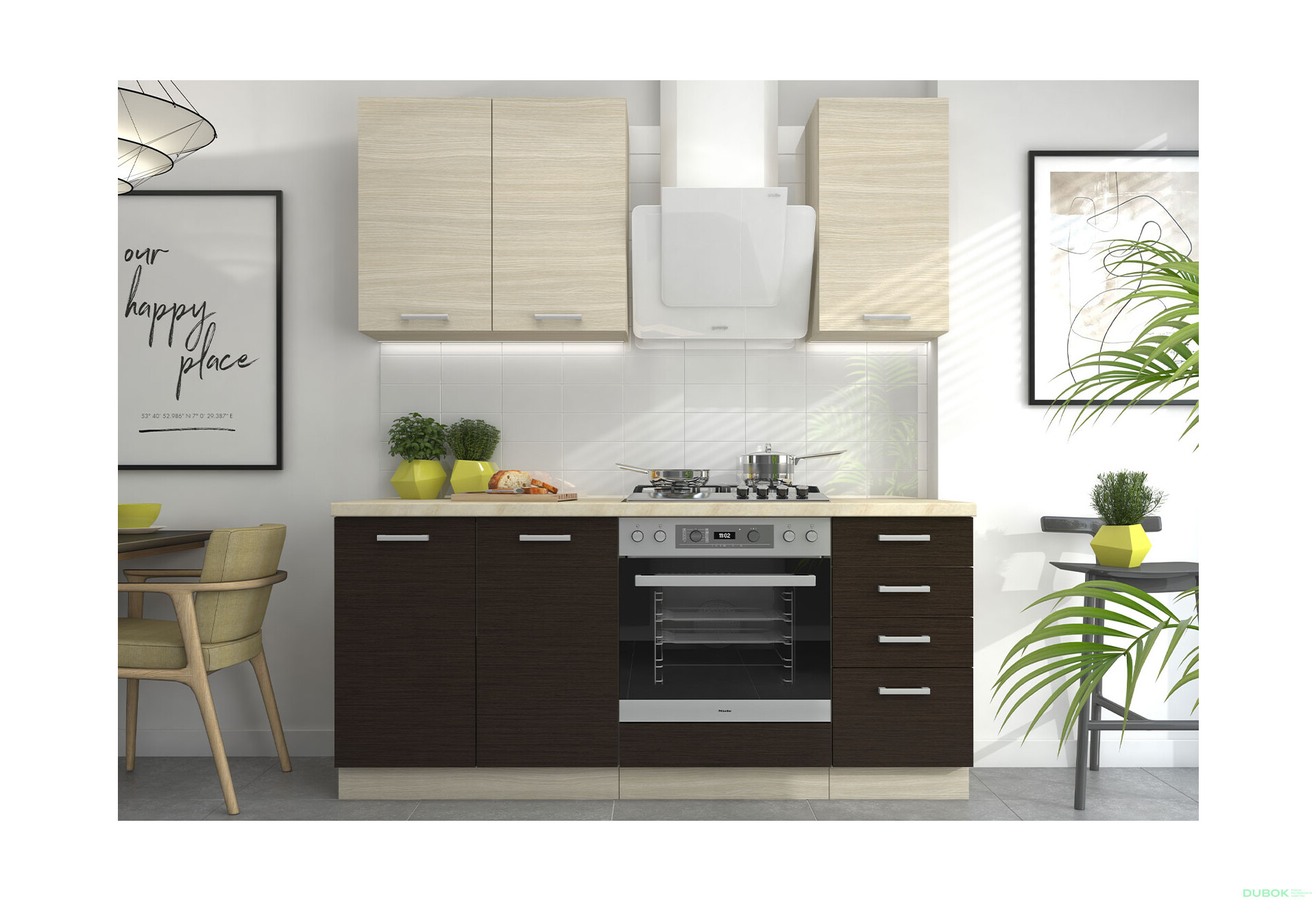 Fotografia 7 - Modulárna kuchyňa Chamonix dub ferrara / tmavé legno