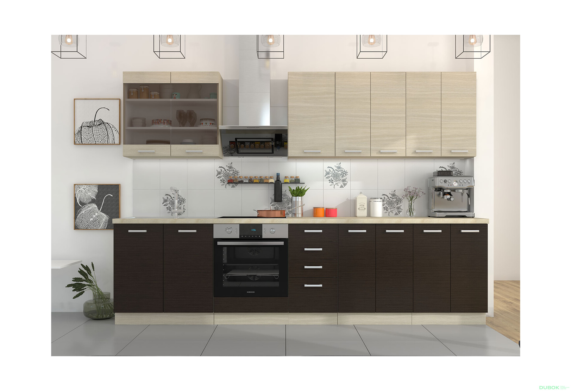 Fotografia 8 - Modulárna kuchyňa Chamonix dub ferrara / tmavé legno