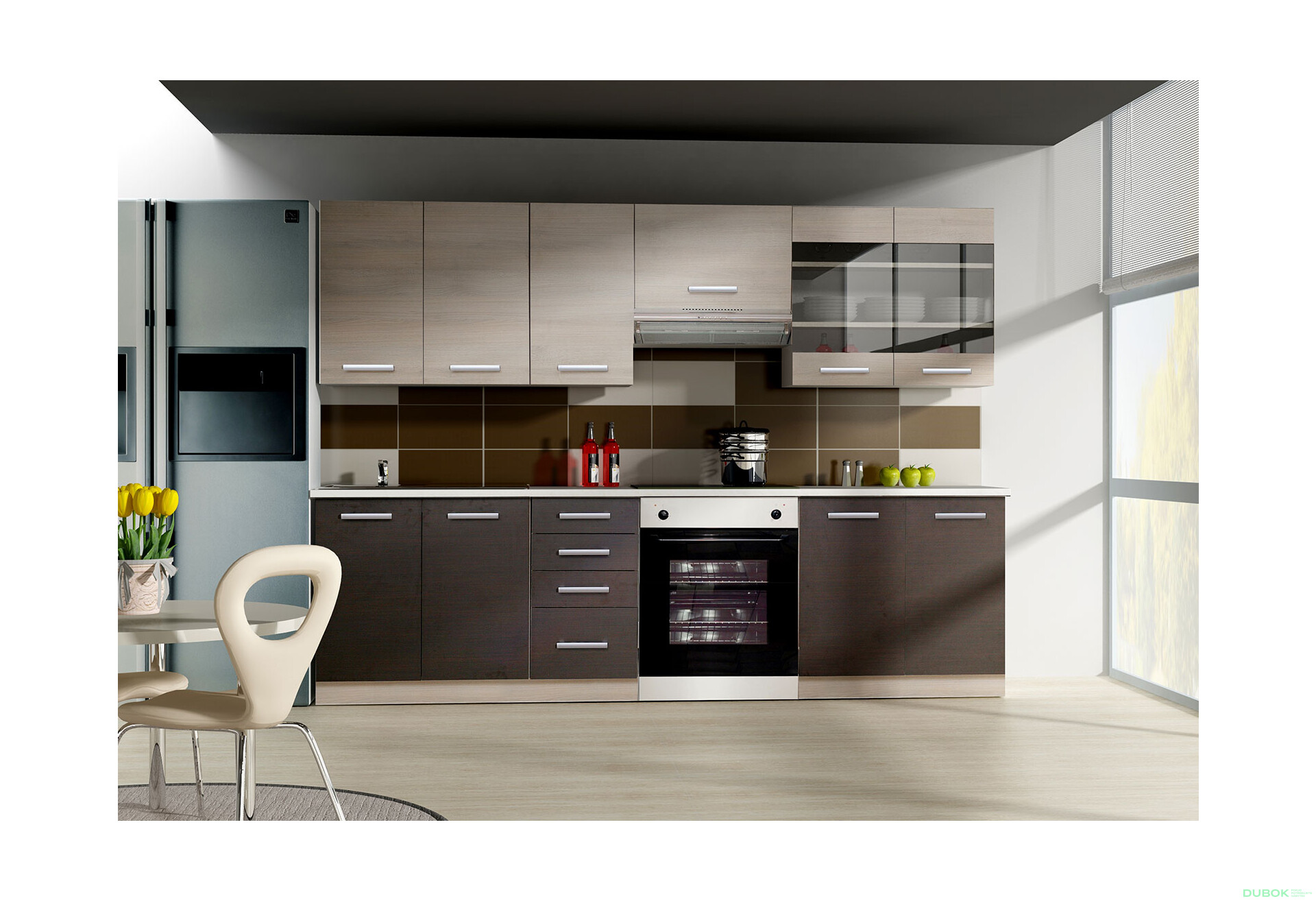 Fotografia 9 - Modulárna kuchyňa Chamonix dub ferrara / tmavé legno