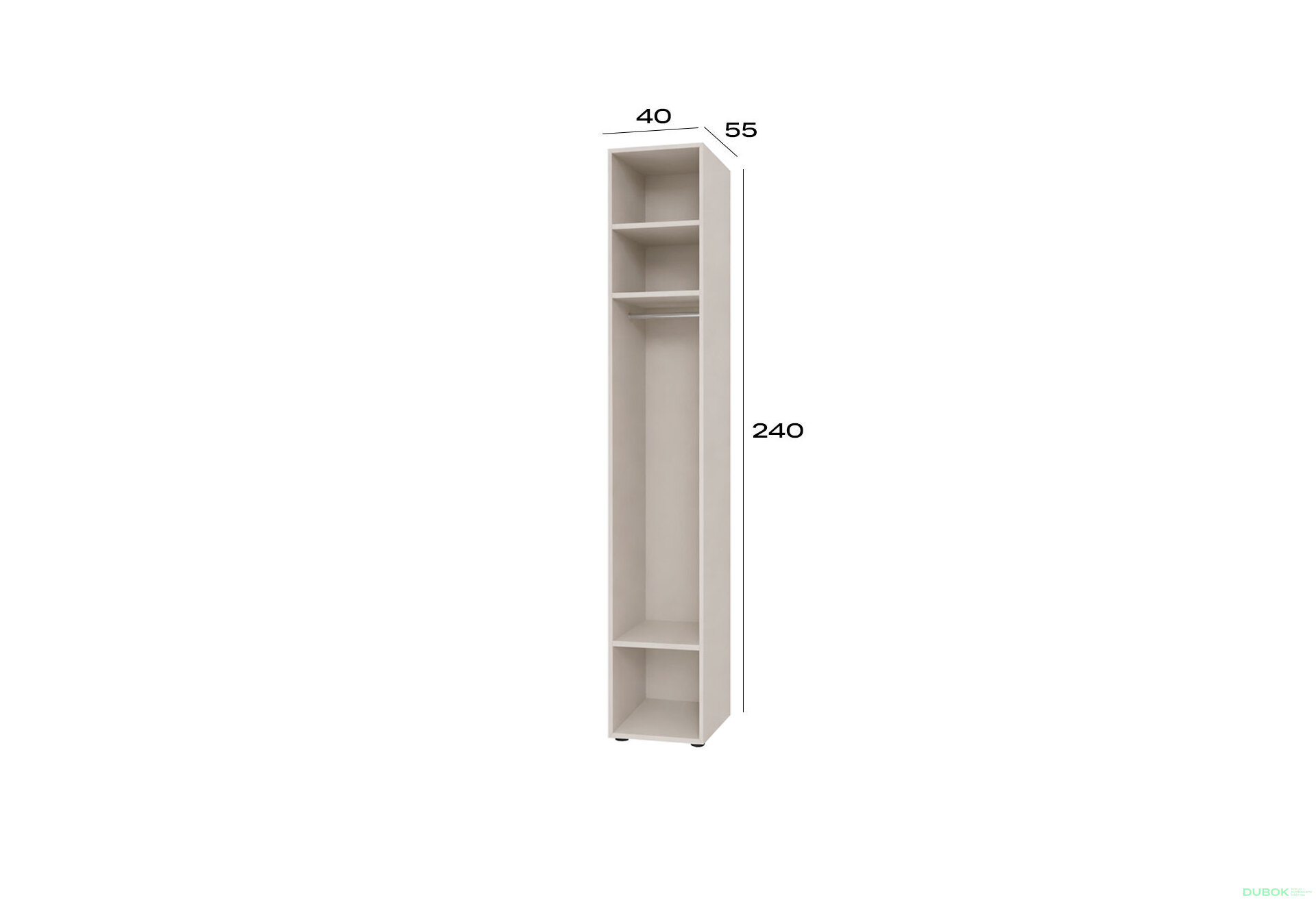 Fotografia 2 - Korpus modul 1 (h-2400*400) kašmír Space