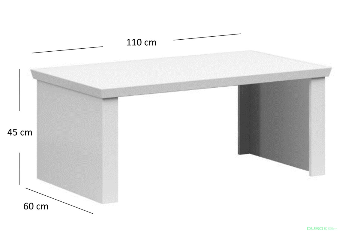 Fotografia 2 - Konferenčný stolík 110 biely Agnes