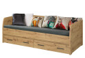 Fotografia 1 - Posteľ 2s/90x200 s roštom dub artisan Ayson