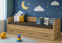 Fotografia 4 - Posteľ 2s/90x200 s roštom dub artisan Ayson