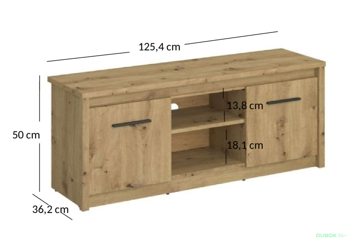 Fotografia 3 - TV stolík 2d/125 dub artisan Ayson