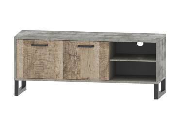 TV stolík 2d/140 šedá / dub pieskový