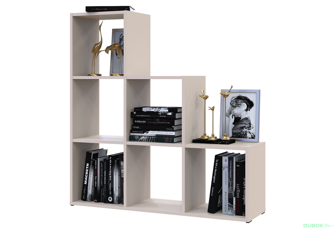 Regál otvorený Step 3х3 102.6х28.8х106.1 kašmír - Fotografia 4 Fotografia 4 - Regál otvorený Step 3х3 102.6х28.8х106.1 kašmír