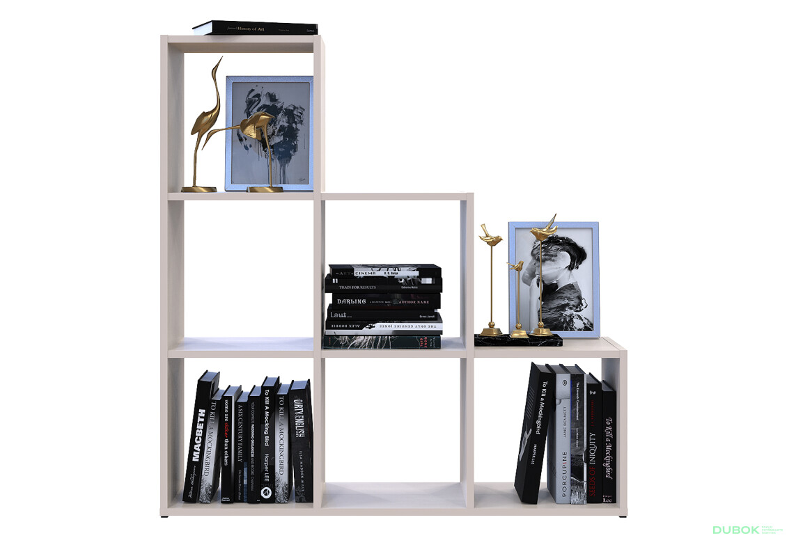 Fotografia 5 - Regál otvorený Step 3х3 102.6х28.8х106.1 kašmír