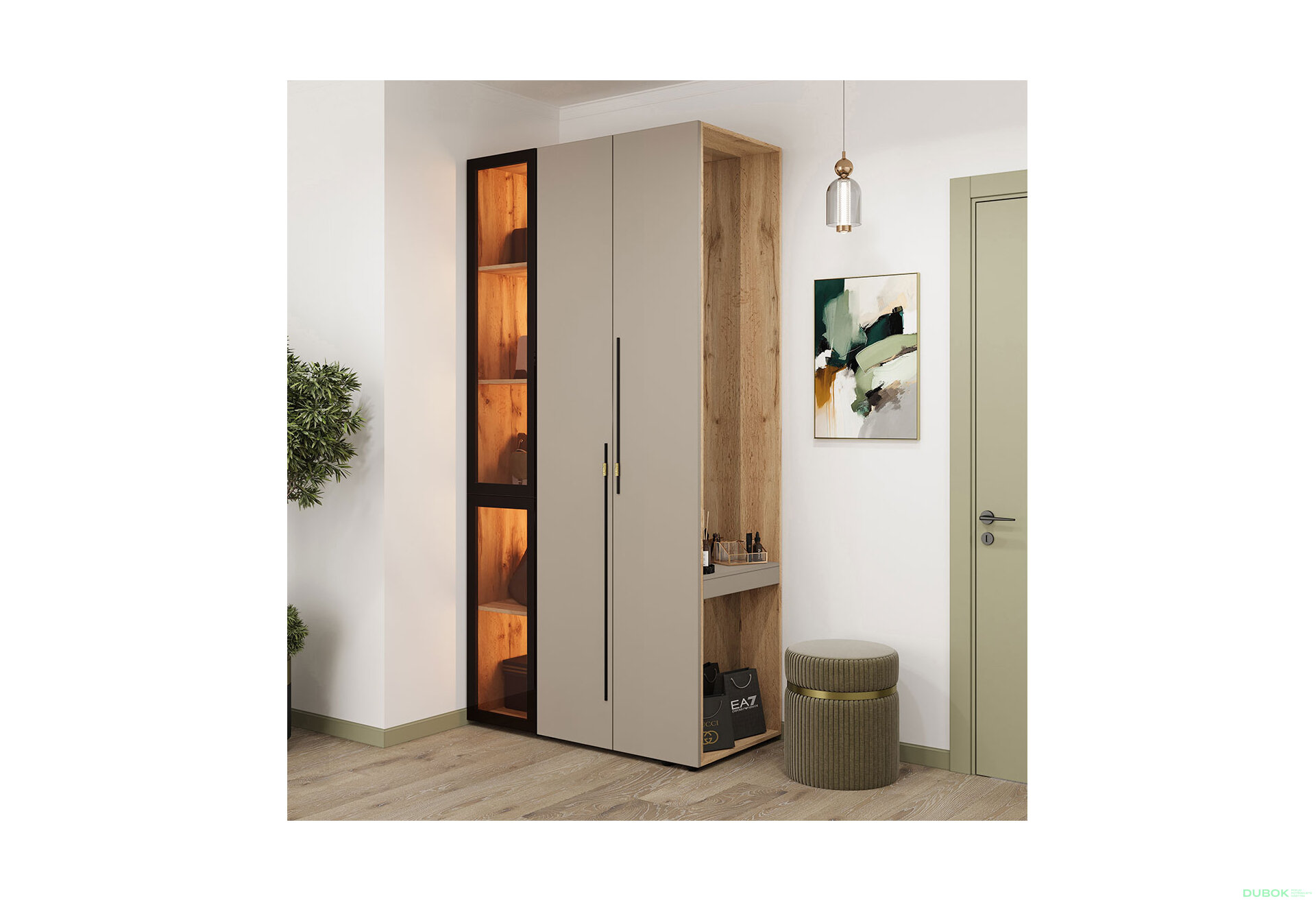 Fotografia 2 - Modul s osvetlením (v-2200*400) dub apalačský Space