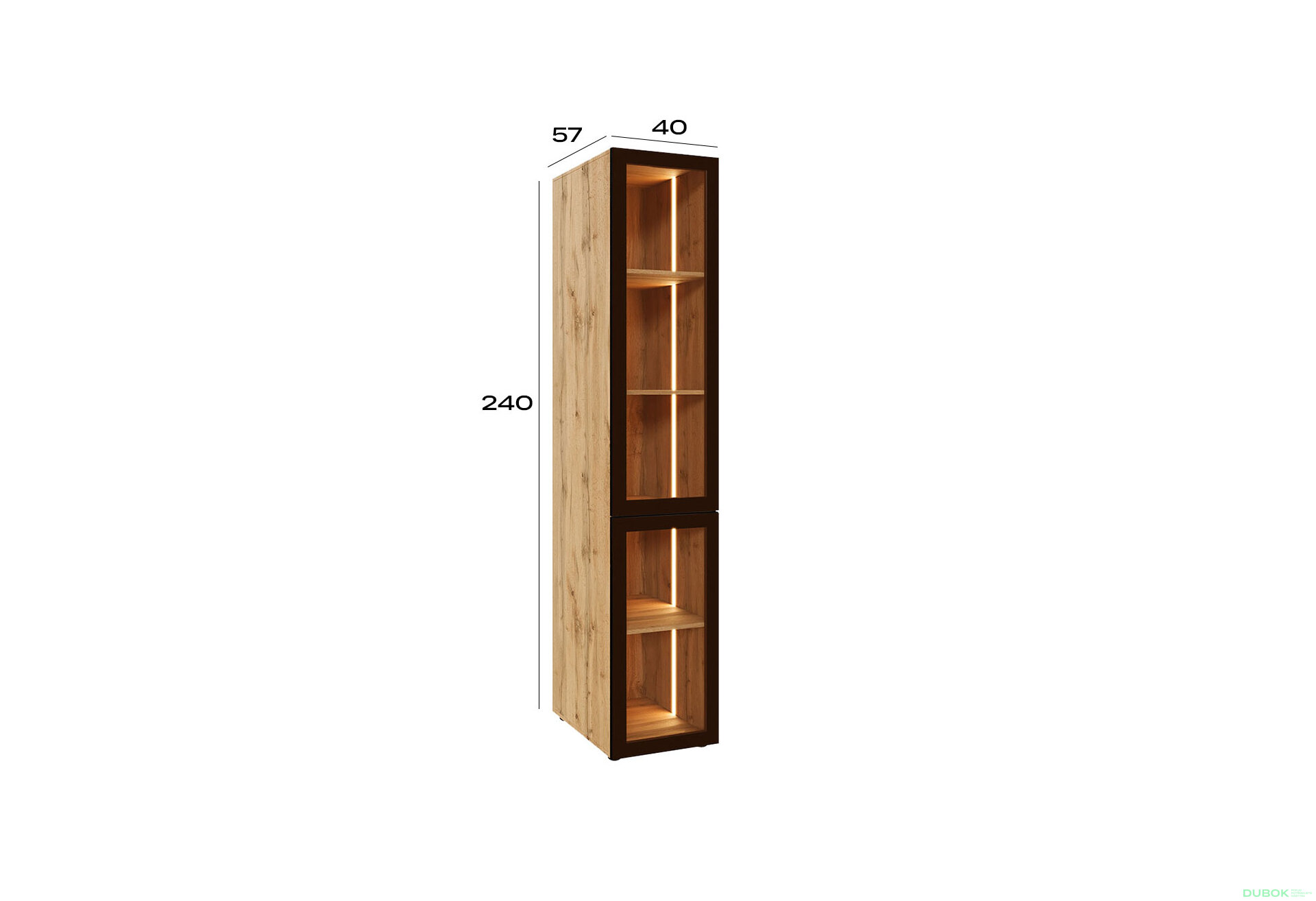 Fotografia 12 - Modul s osvetlením (v-2400*400) dub apalačský Space