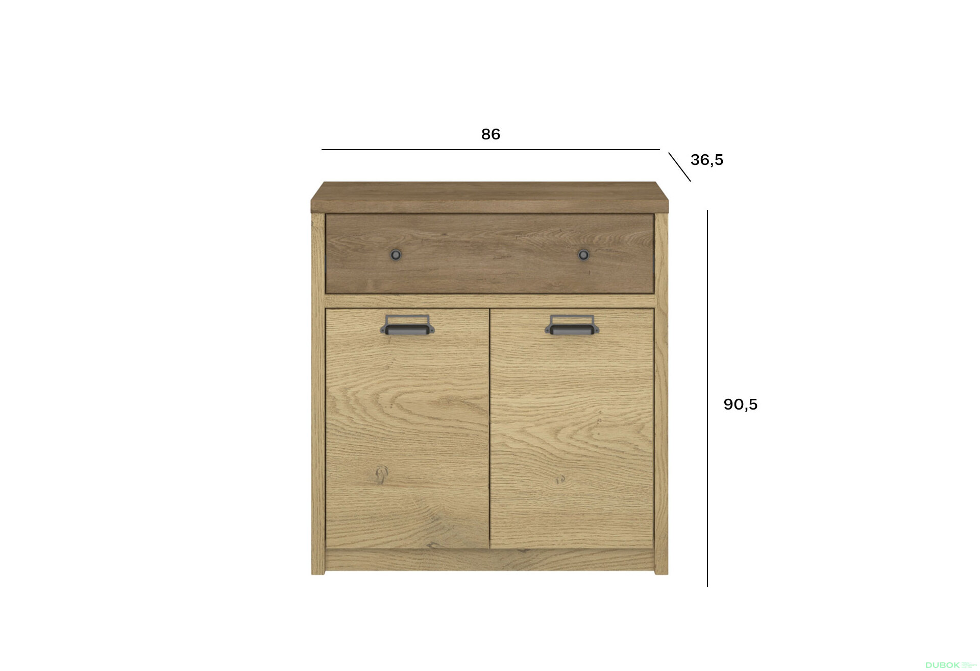 Fotografia 4 - Komoda 2d1s dub cremona / dub lefkas Denzel