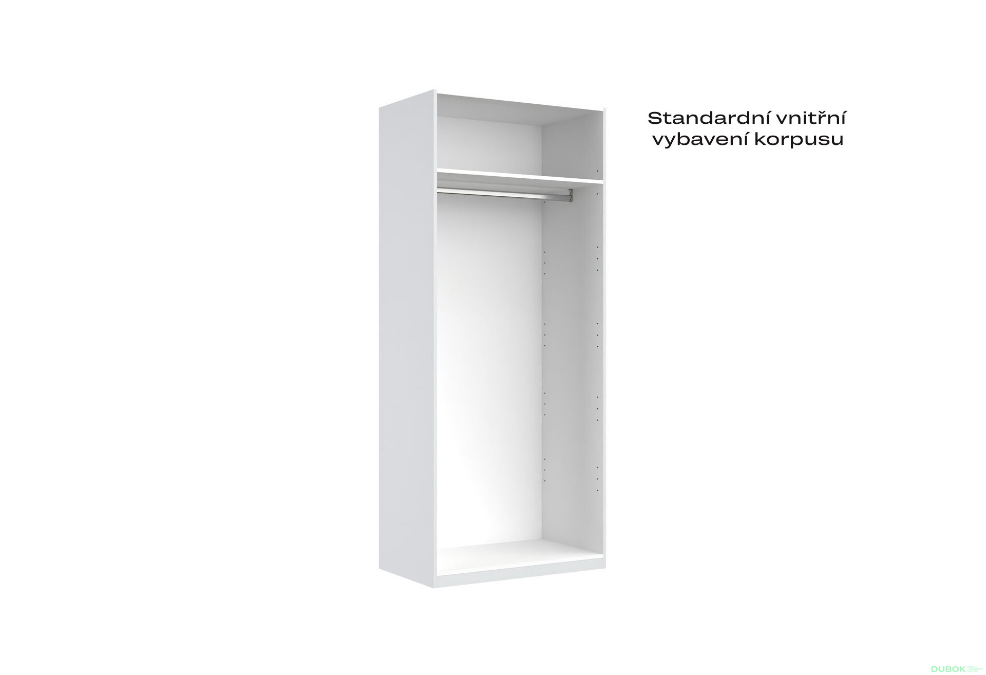 Fotografia 3 - Korpus skrine 2dv Biely lesk Idea