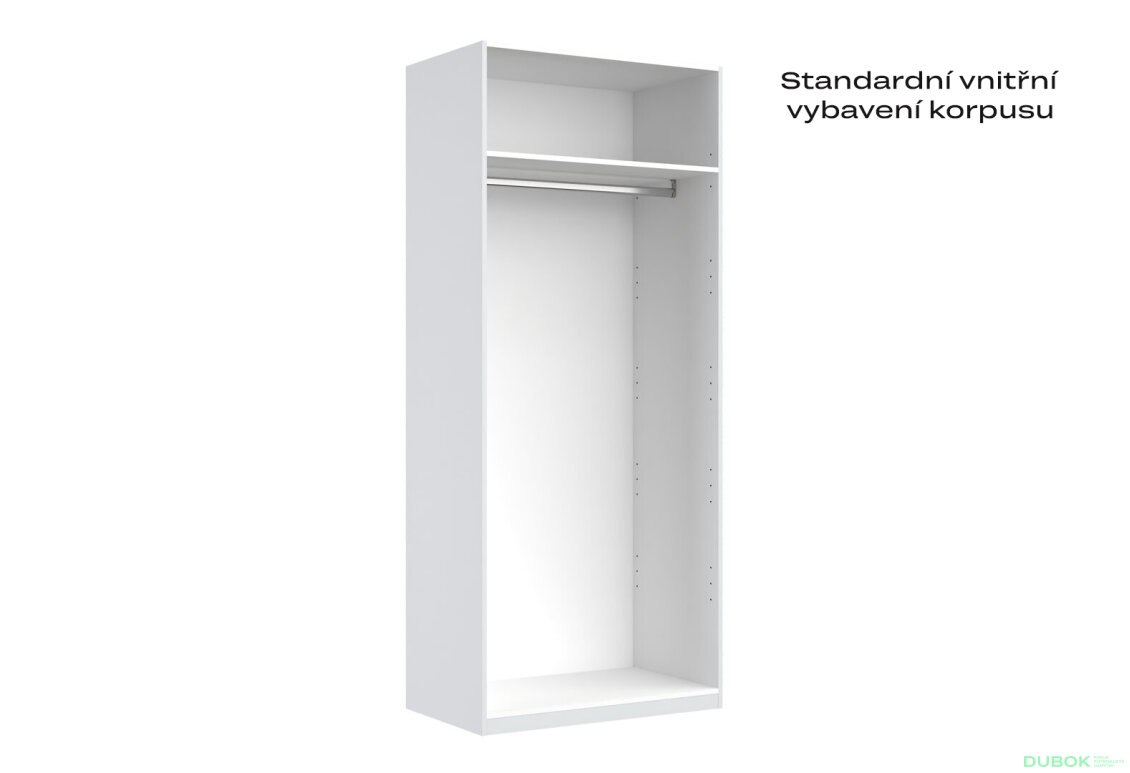 Fotografia 3 - Korpus skrine 2dv Biely lesk Idea