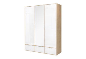 Skriňa 3dc 3šx lesklá biela / dub cremona Olívia