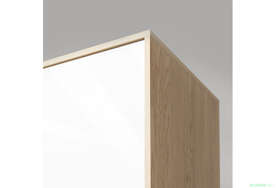 Fotografia 5 - Skriňa 3dc 3šx lesklá biela / dub cremona Olívia