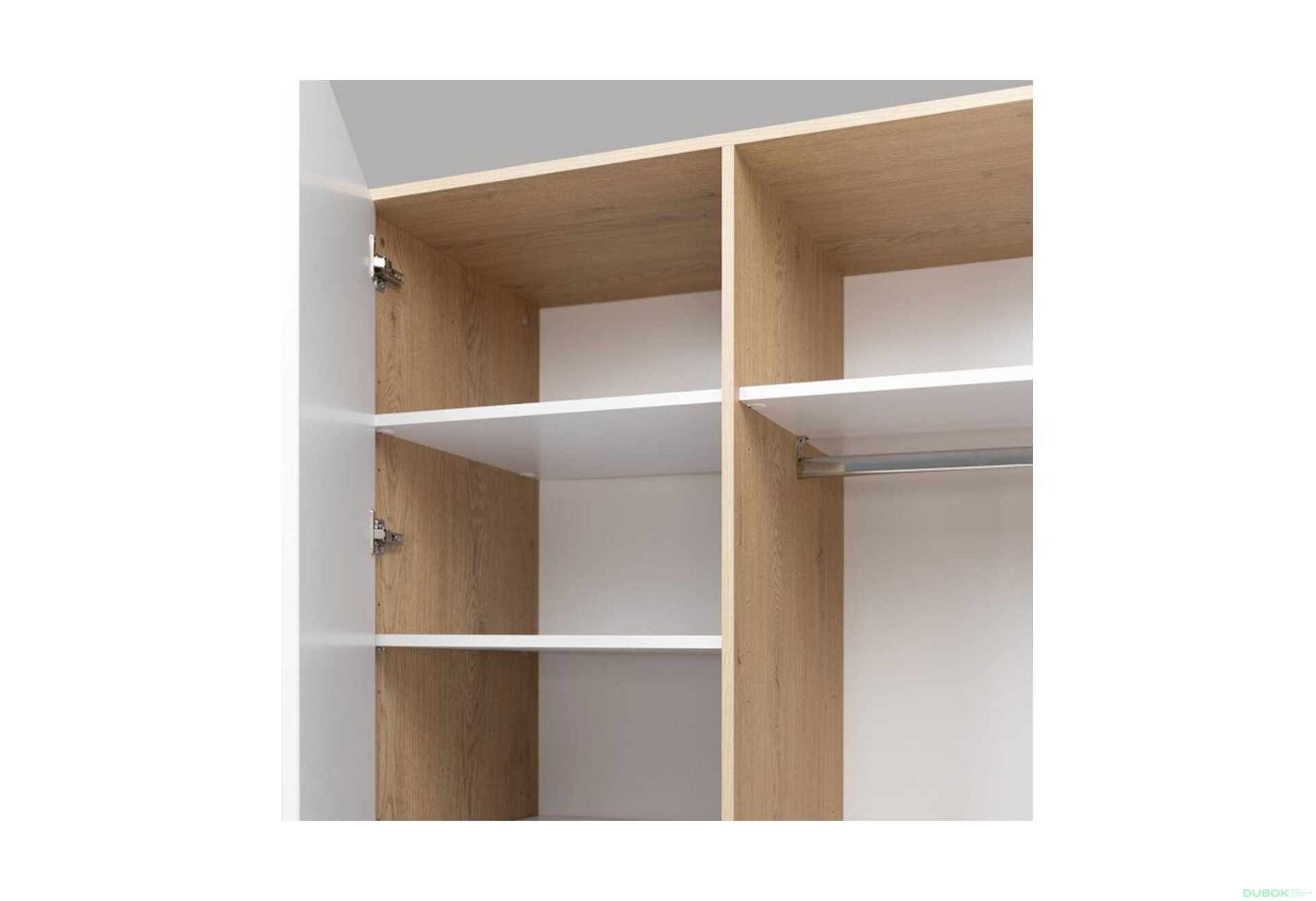 Fotografia 7 - Skriňa 3dc 3šx lesklá biela / dub cremona Olívia