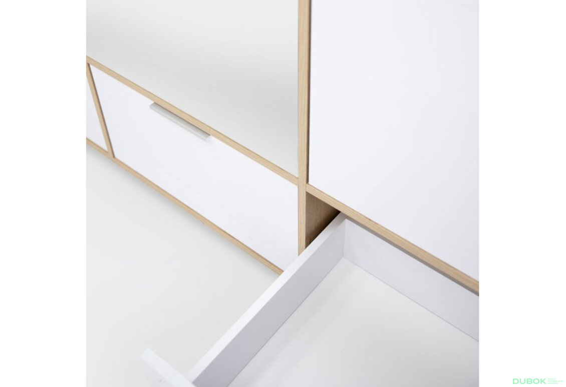 Fotografia 8 - Skriňa 3dc 3šx lesklá biela / dub cremona Olívia