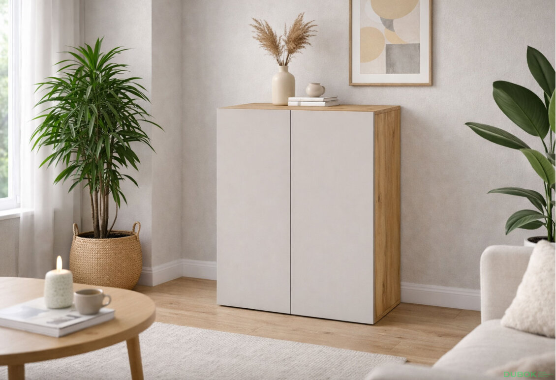 Fotografia 2 - Komoda 2D 80 cm dub apalačský / kašmír Space