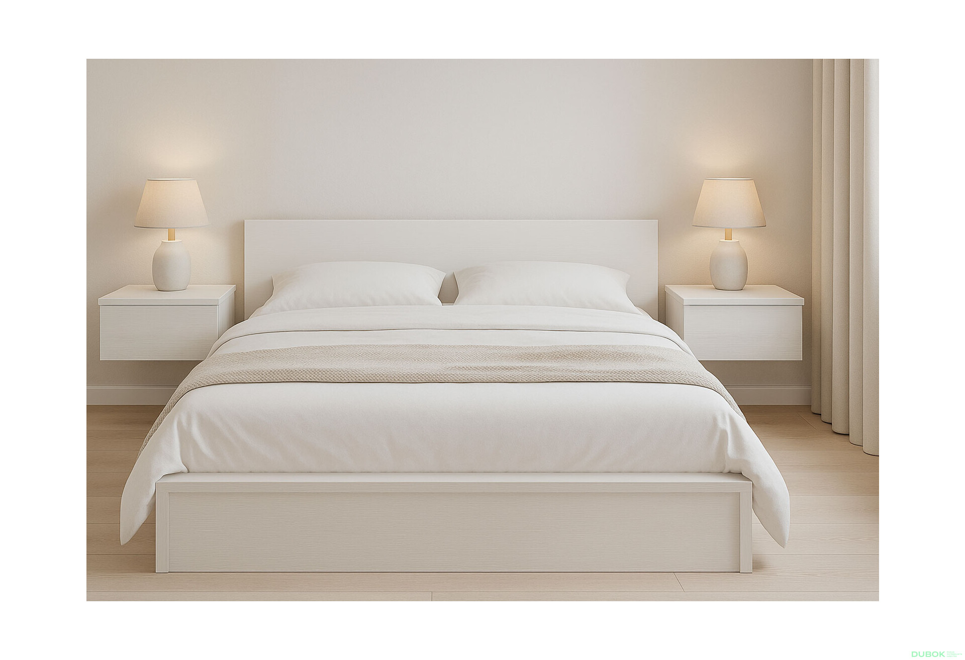 Fotografia 7 - Nočný stolík Levía biely strom 1š 46x31x15