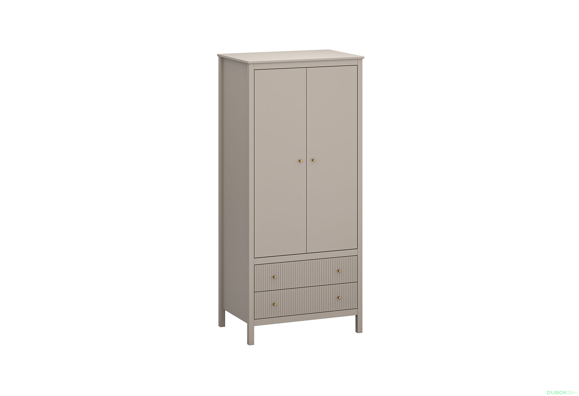 Fotografia 1 - Skriňa dvojdverová so zásuvkami Kleo 91x201x61 cm Taupe