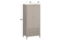Skriňa dvojdverová so zásuvkami Kleo 91x201x61 cm Taupe - Fotografia 3 Fotografia 3 - Skriňa dvojdverová so zásuvkami Kleo 91x201x61 cm Taupe