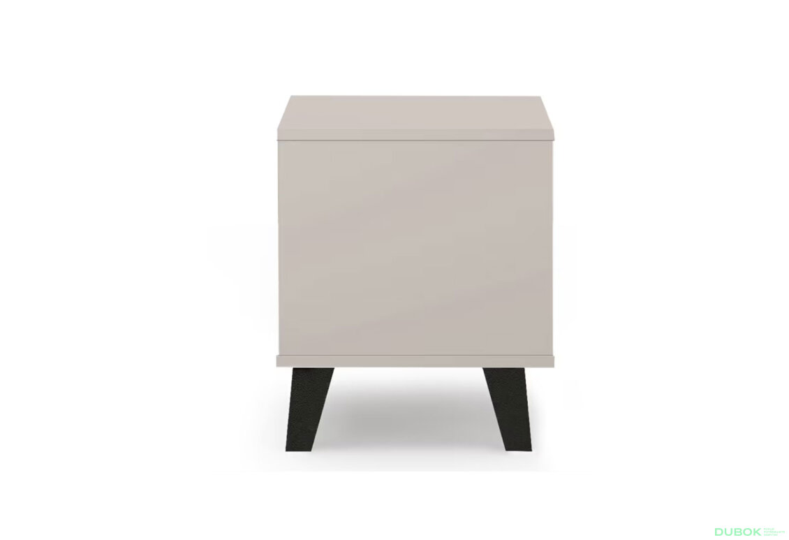 Fotografia 5 - Nočný stolík Borg 1s kašmír / biely