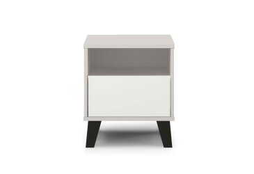 Nočný stolík Borg 1s kašmír / biely